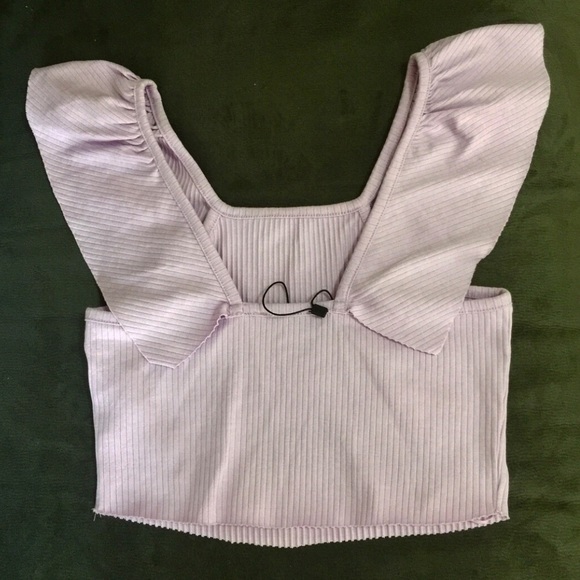 Zara lavender/ lilac crop top - Picture 2 of 3